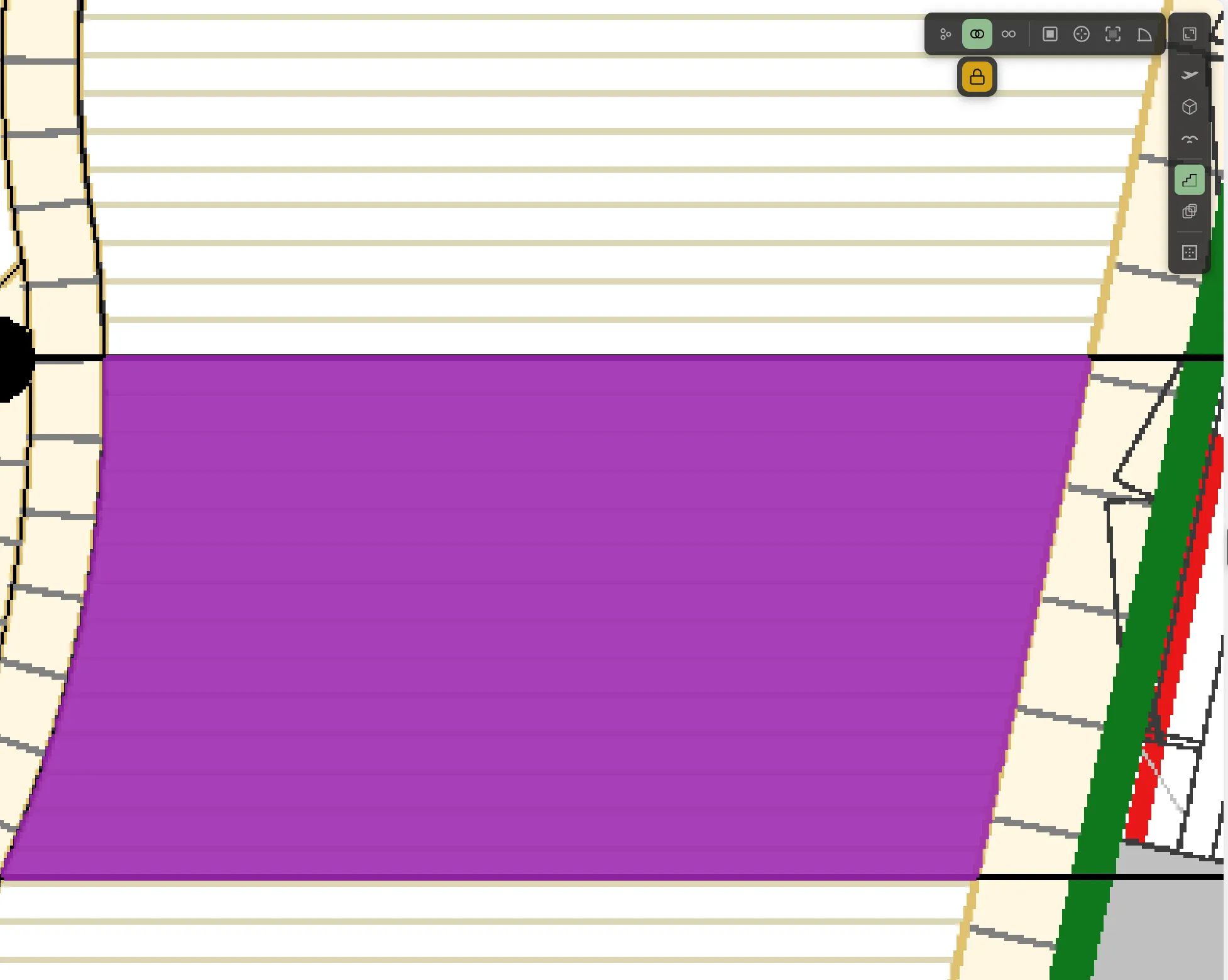 The same band filled as a single continuous region in the group colour