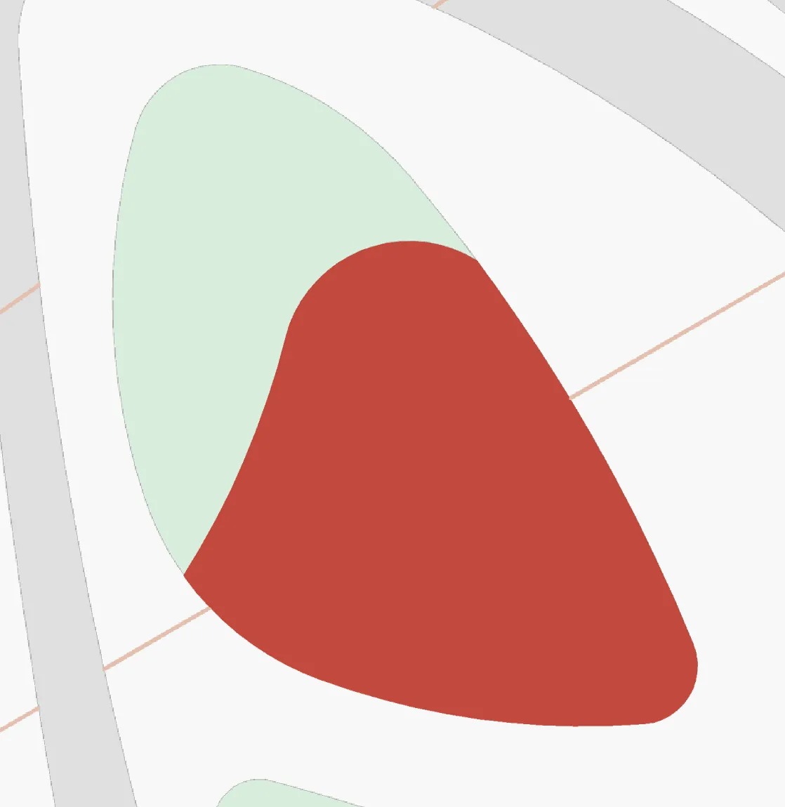 After the click, the darker shape is filled as a region in the group colour, and the lighter shape is untouched